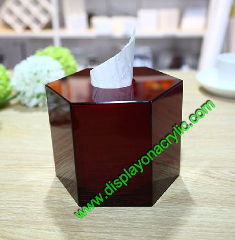 Hexagon Acrylic Napkin Ring Dispenser